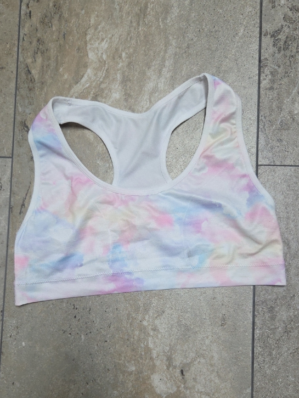 More Than Magic Pastel Tie-Dye Racerback Sports Bra